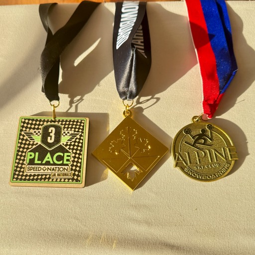 Three snowboard medals